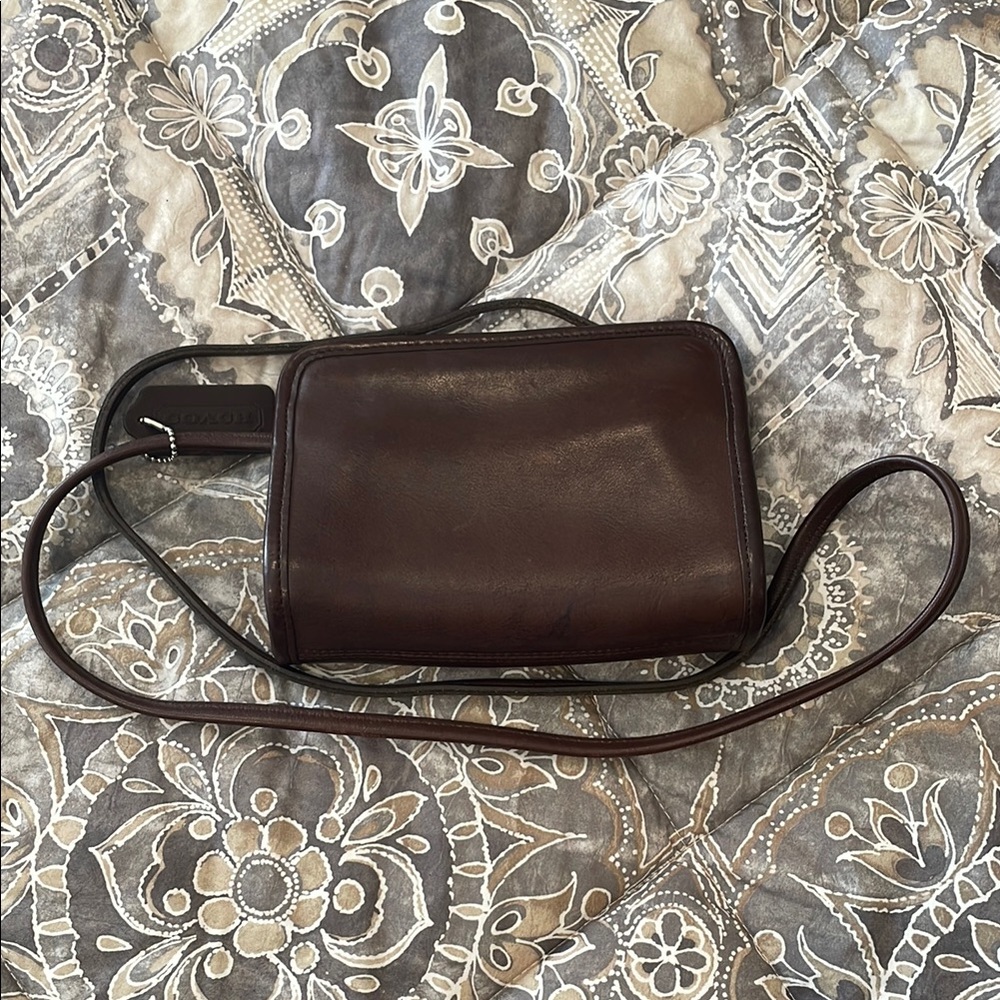 Coach Brown Leather Crossbody Bag No J8P-9048